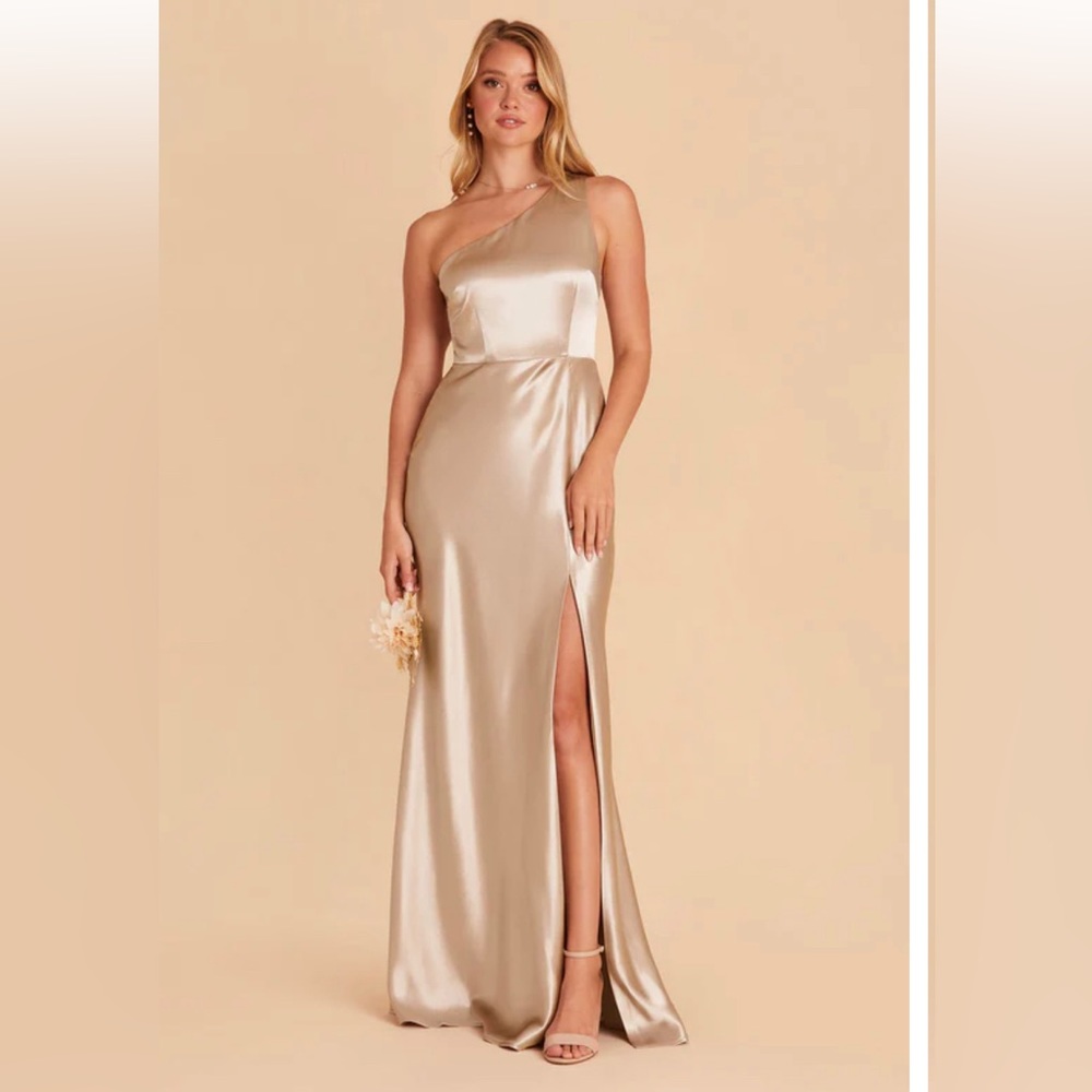 Kira Satin Neutral Champagne Birdy Grey Dress